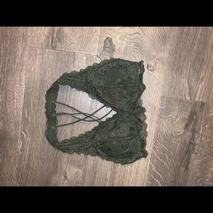 dark green hollister bralette